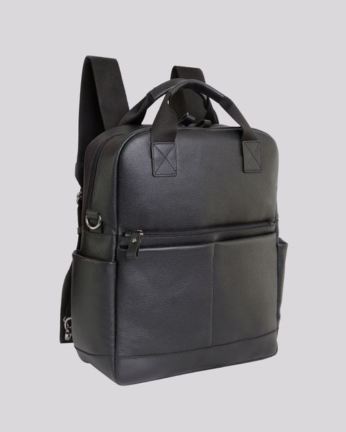Mochila 3 em 1 de Couro com Bolsos | Rome