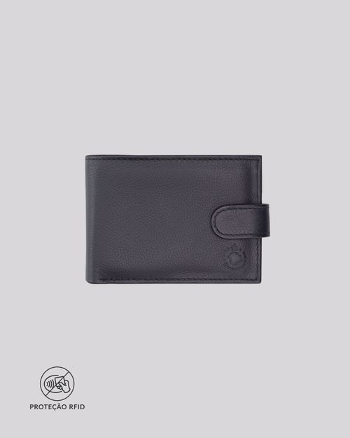 Carteira Masculina Couro Clássica Botão | Madrid